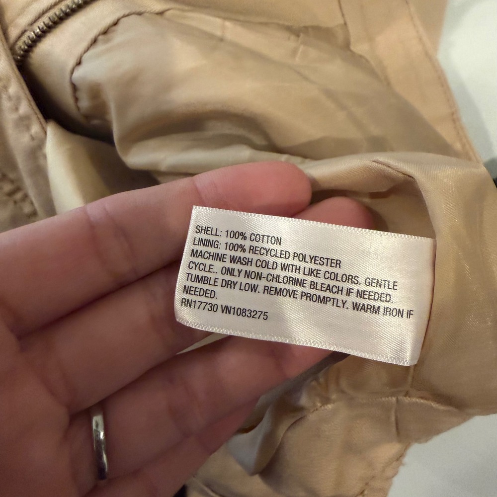 Womens XS Tan Khaki Cotton Utility Field Jacket Chore Gorpcore Basic Capsule - Picture 7 of 7